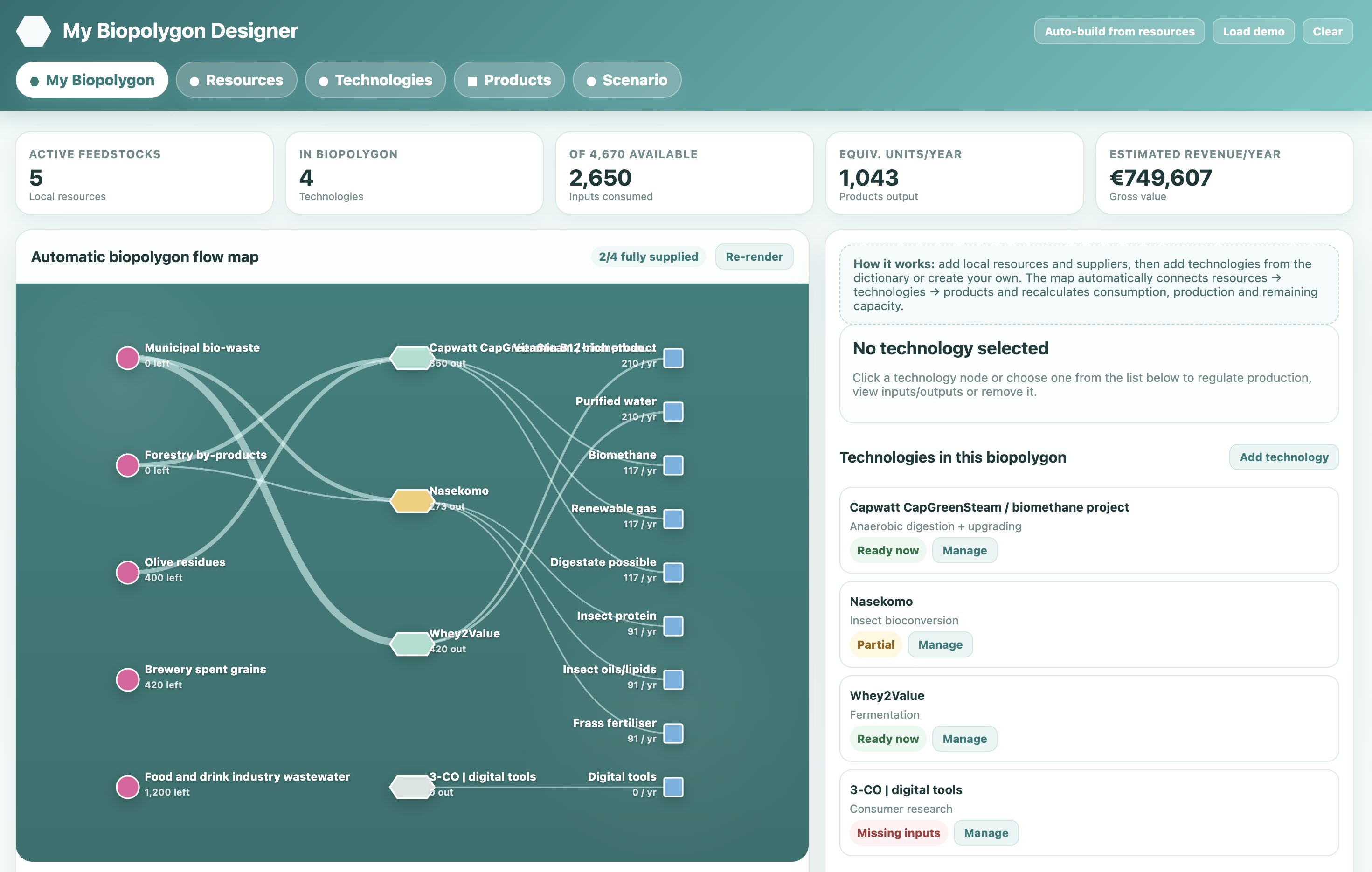Preview of the PRIMED Biopolygon Designer